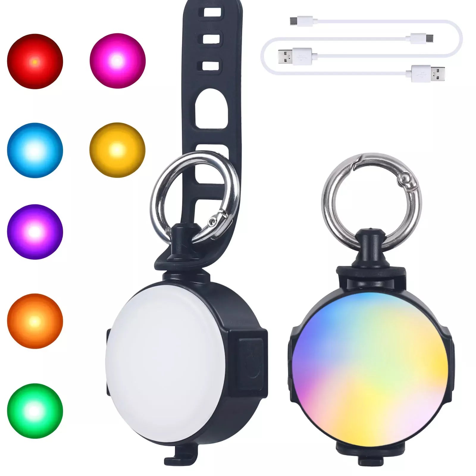 USB Rechargeable LED Pet Safety Light - Multi-Mode Dog & Cat Collar Flashlight for Night Adventures